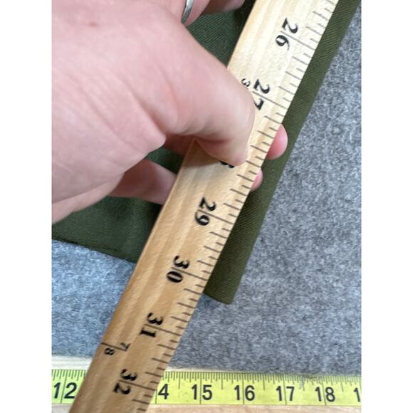 VINTAGE US Army Field Pants Mens Medium Green Straight Wool Military Trousers - Picture 3 of 7